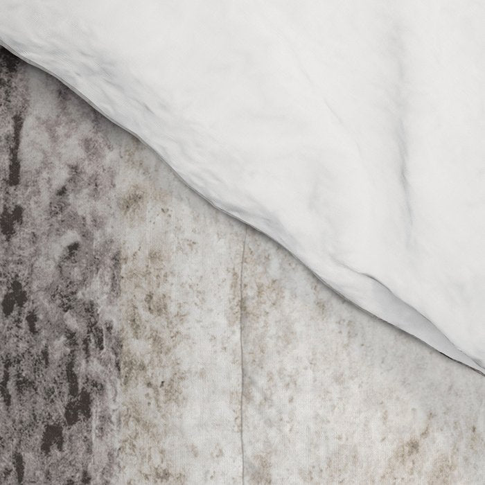 Taupe and Charcoal Grey Modern Abstract Painting Comforter Gallery Image 4