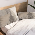 Taupe and Charcoal Grey Modern Abstract Painting Pillow Sham Gallery Image 2