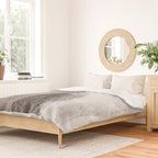 Taupe and Charcoal Grey Modern Abstract Painting Duvet Cover Gallery Image 2
