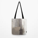 Taupe and Charcoal Grey Modern Abstract Painting Tote Bag Gallery Image 2