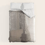 Taupe and Charcoal Grey Modern Abstract Painting Duvet Cover Gallery Image 6