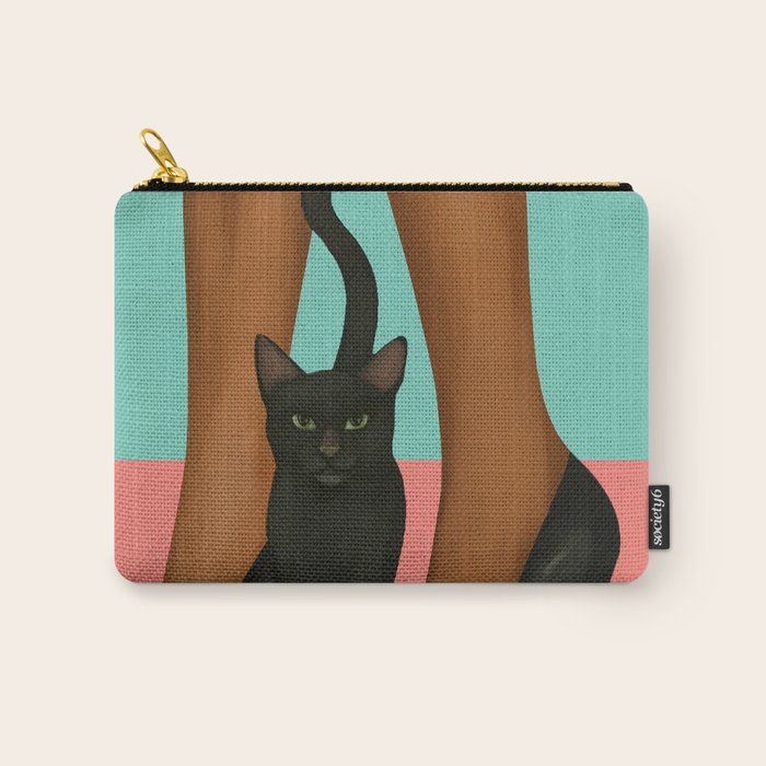Woman in Heels with Black Cat Carry All Pouch Gallery Image 1