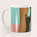 Woman in Heels with Black Cat Coffee Mug Gallery Image 3
