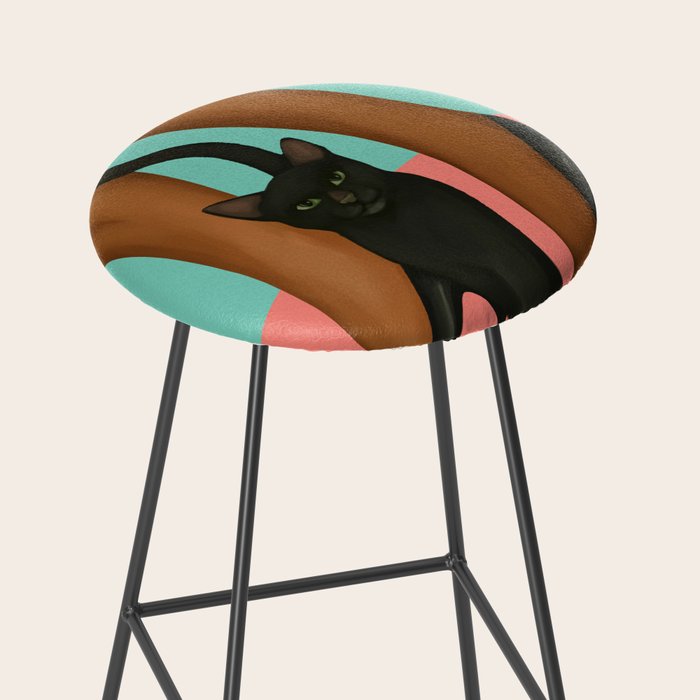Woman in Heels with Black Cat Stool Gallery Image 2