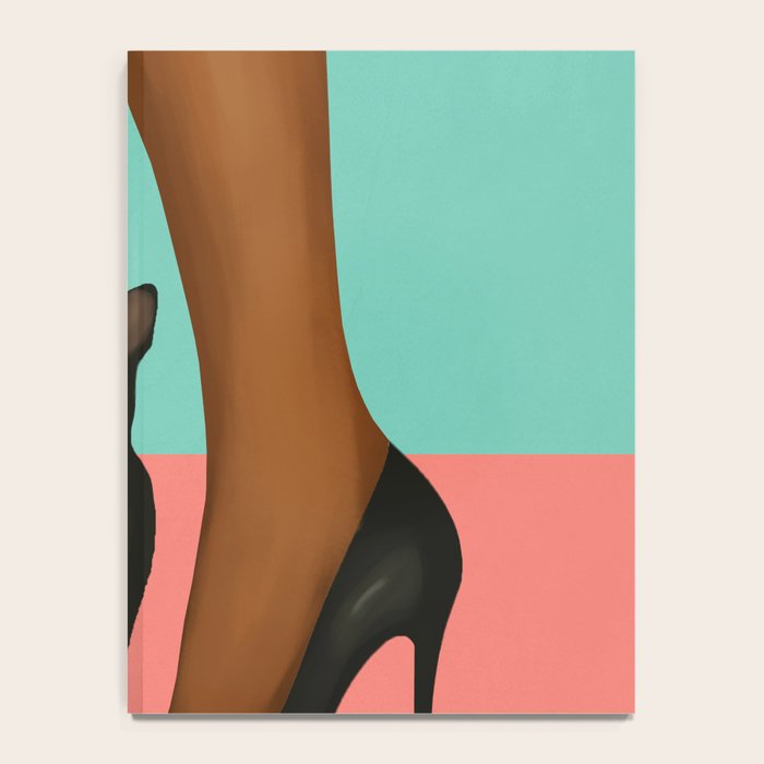 Woman in Heels with Black Cat Notebook Gallery Image 4