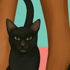 Woman in Heels with Black Cat Coffee Mug Gallery Image 2