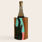 Woman in Heels with Black Cat Wine Chiller Gallery Image 1