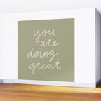 You Are Doing Great Sage Green Wall Mural Gallery Image 2