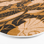 Moon Flower - Black, gold, peach pink Bath Mat Gallery Image 3