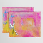 Be A Rainbow In Someone's Cloud | Modern Bohemian Watercolor Painting Optimism Positivity Good Vibes Placemat Gallery Image 1