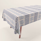 Indigo Blue Stripes  Tablecloth Gallery Image 1