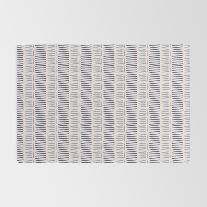 Indigo Blue Stripes  Rug Gallery Image 2