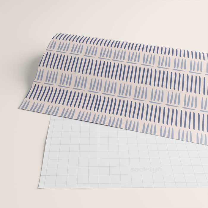 Indigo Blue Stripes  Wrapping Paper Gallery Image 2