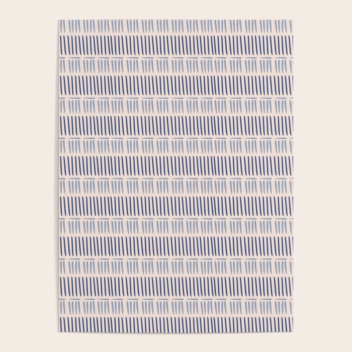 Indigo Blue Stripes  Poster Gallery Image 4