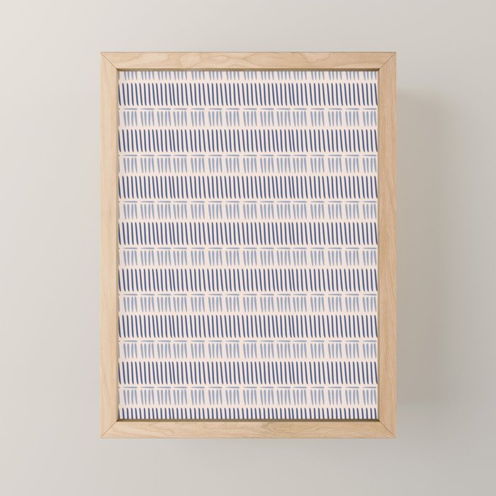 Indigo Blue Stripes  Mini Art Print Gallery Image 1
