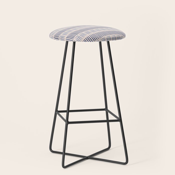 Indigo Blue Stripes  Stool Gallery Image 1