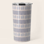 Indigo Blue Stripes  Travel Mug Gallery Image 1