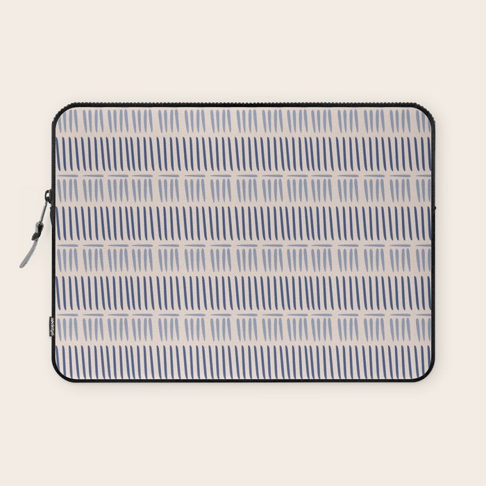 Indigo Blue Stripes  Laptop Sleeve Gallery Image 1