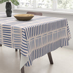 Indigo Blue Stripes  Tablecloth Gallery Image 3