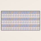 Indigo Blue Stripes  Desk Mat Gallery Image 3