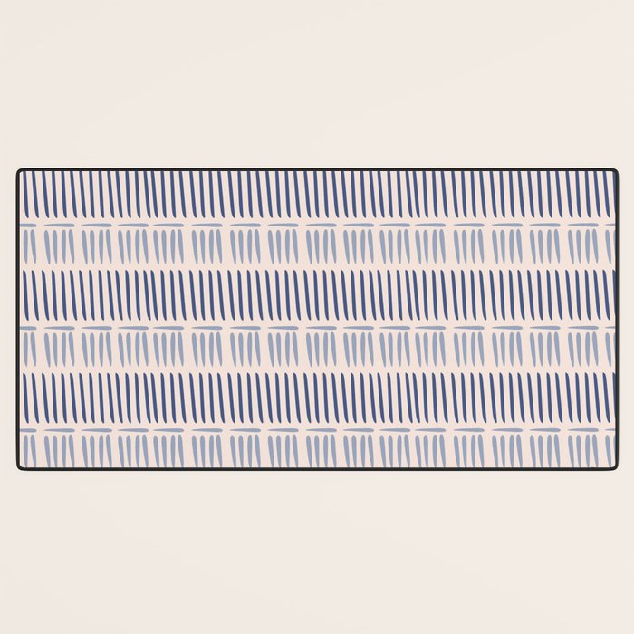 Indigo Blue Stripes  Desk Mat Gallery Image 3