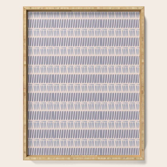 Indigo Blue Stripes  Serving Tray Gallery Image 1