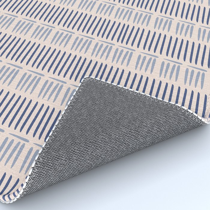Indigo Blue Stripes  Rug Gallery Image 4
