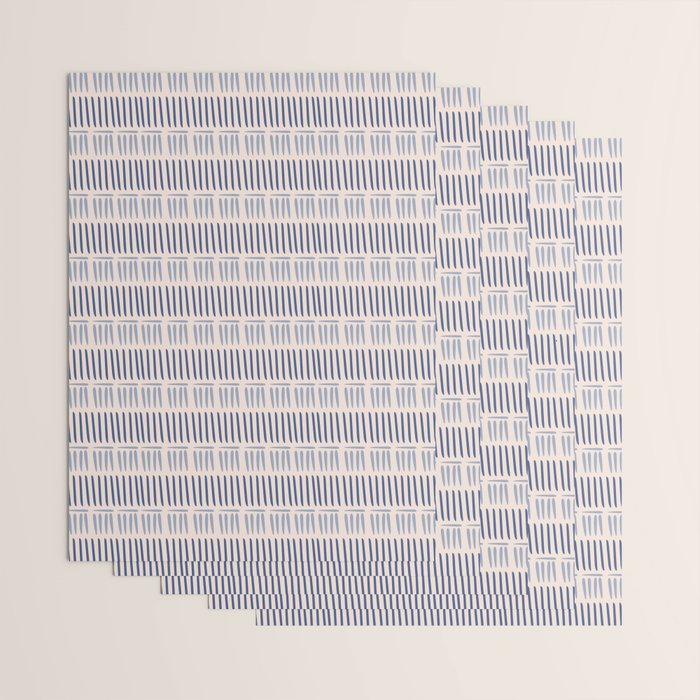 Indigo Blue Stripes  Wrapping Paper Gallery Image 3