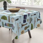 Charleston South Carolina Pattern - Blue Tablecloth Gallery Image 3