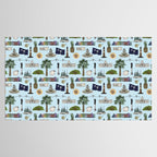 Charleston South Carolina Pattern - Blue Tablecloth Gallery Image 2