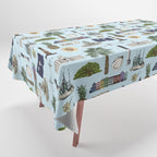 Charleston South Carolina Pattern - Blue Tablecloth Gallery Image 1