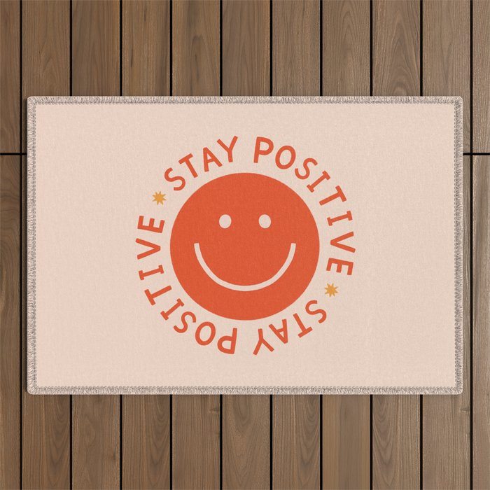 Stay Positive  Outdoor Rug Gallery Image 1