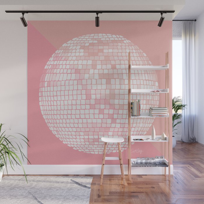 Disco Ball - Blush Wall Mural Gallery Image 1