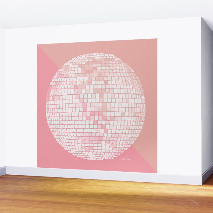 Disco Ball - Blush Wall Mural Gallery Image 2