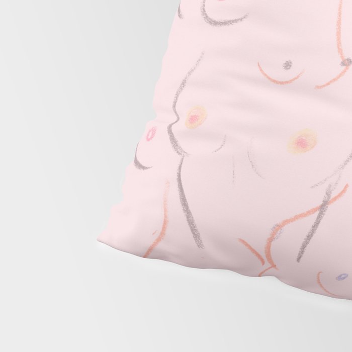 Breasts in Millennial Pink Pillow Sham Gallery Image 4