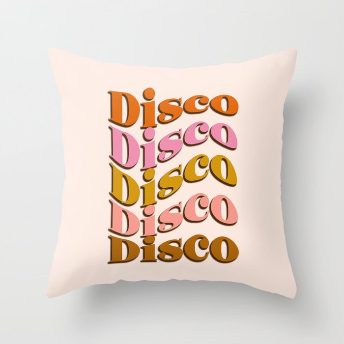 Groovy Disco Disco Throw Pillow Gallery Image 6