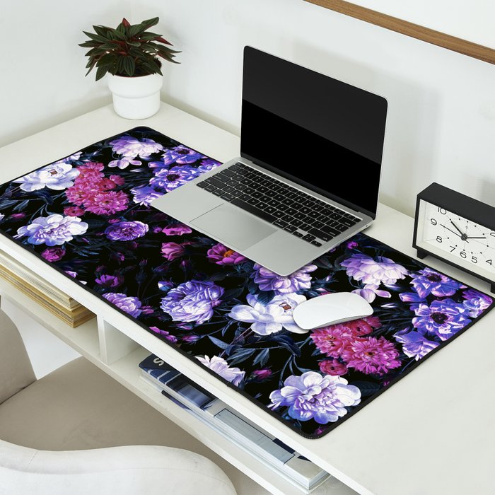 Rose Garden - Night III Desk Mat Gallery Image 2