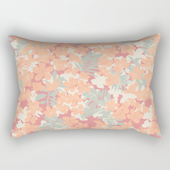 Exotic plumeria flowers A Rectangular Pillow Gallery Image 2