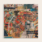 World Mapsqiuat Wood Wall Art Gallery Image 1