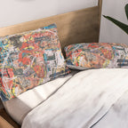 World Mapsqiuat Pillow Sham Gallery Image 2