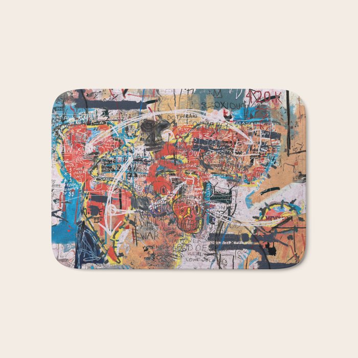 World Mapsqiuat Bath Mat Gallery Image 1
