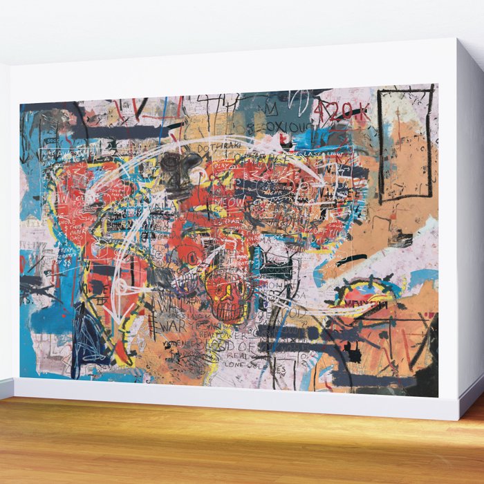 World Mapsqiuat Wall Mural Gallery Image 2