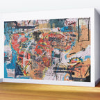 World Mapsqiuat Wall Mural Gallery Image 2