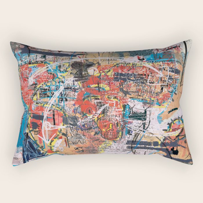 World Mapsqiuat Rectangular Pillow Gallery Image 2