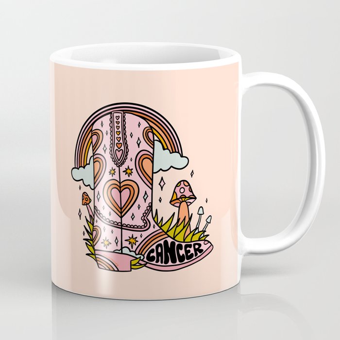 Cancer Cowboy Boot Coffee Mug Gallery Image 1