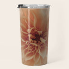 Oh Hello happy pink dahlia flower photograph Travel Mug Gallery Image 3
