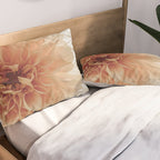 Oh Hello happy pink dahlia flower photograph Pillow Sham Gallery Image 2