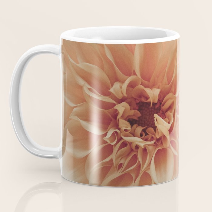 Oh Hello happy pink dahlia flower photograph Coffee Mug Gallery Image 3