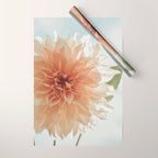 Oh Hello happy pink dahlia flower photograph Wrapping Paper Gallery Image 1