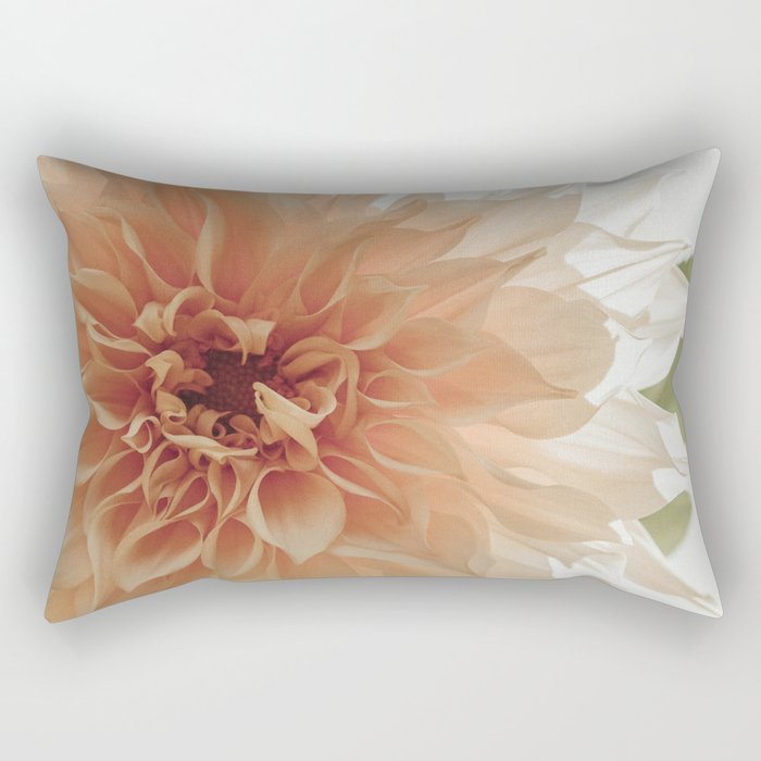 Oh Hello happy pink dahlia flower photograph Rectangular Pillow Gallery Image 1